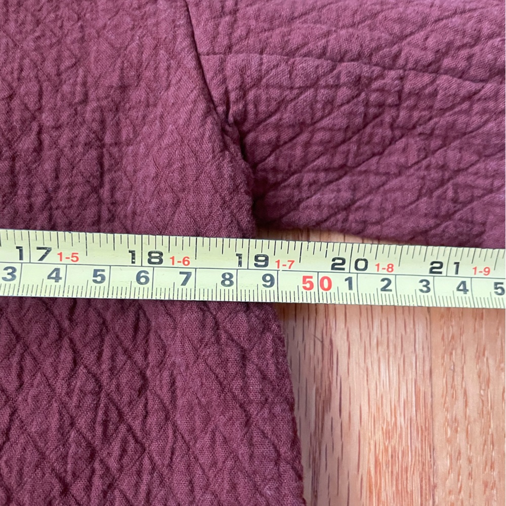 Madewell Women's Textured Burgundy Blazer - Picture 7 of 8